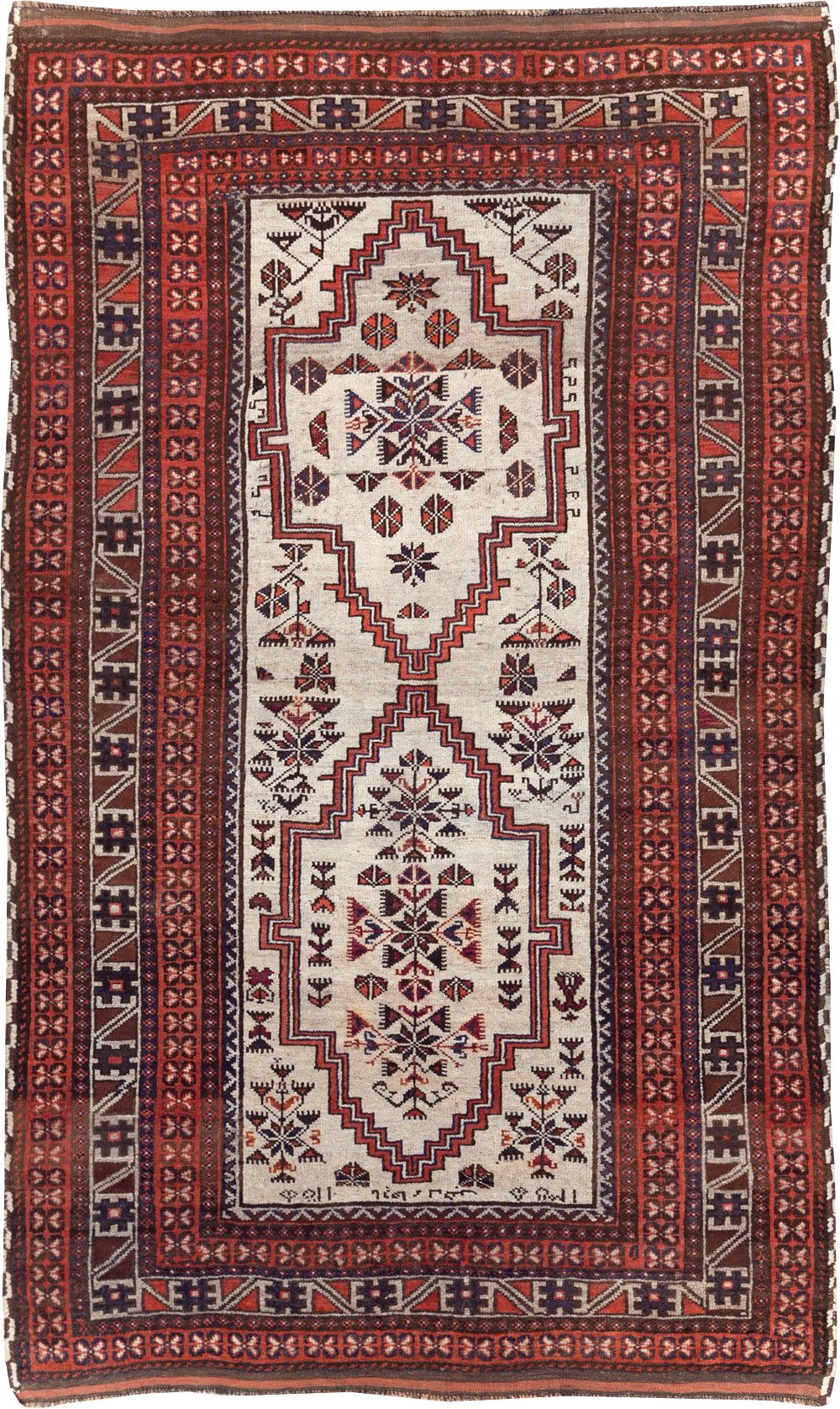 Vintage Persian Baluch Accent Rug, No.31147 - Gss