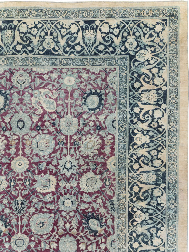 Antique Persian Tabriz Large Room Size Carpet, No.31151 - Gss
