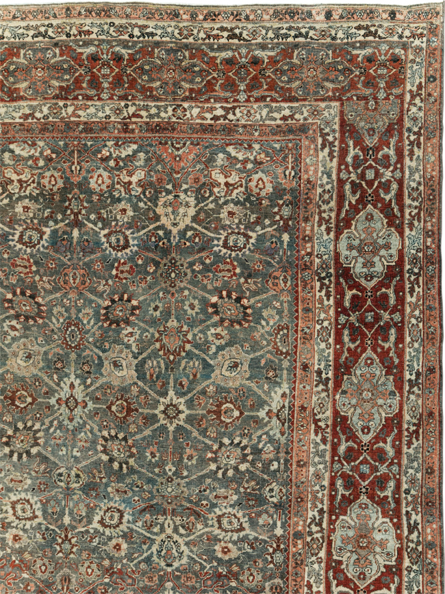 Antique Persian Bidjar Room Size Carpet, No.31162 - Gss