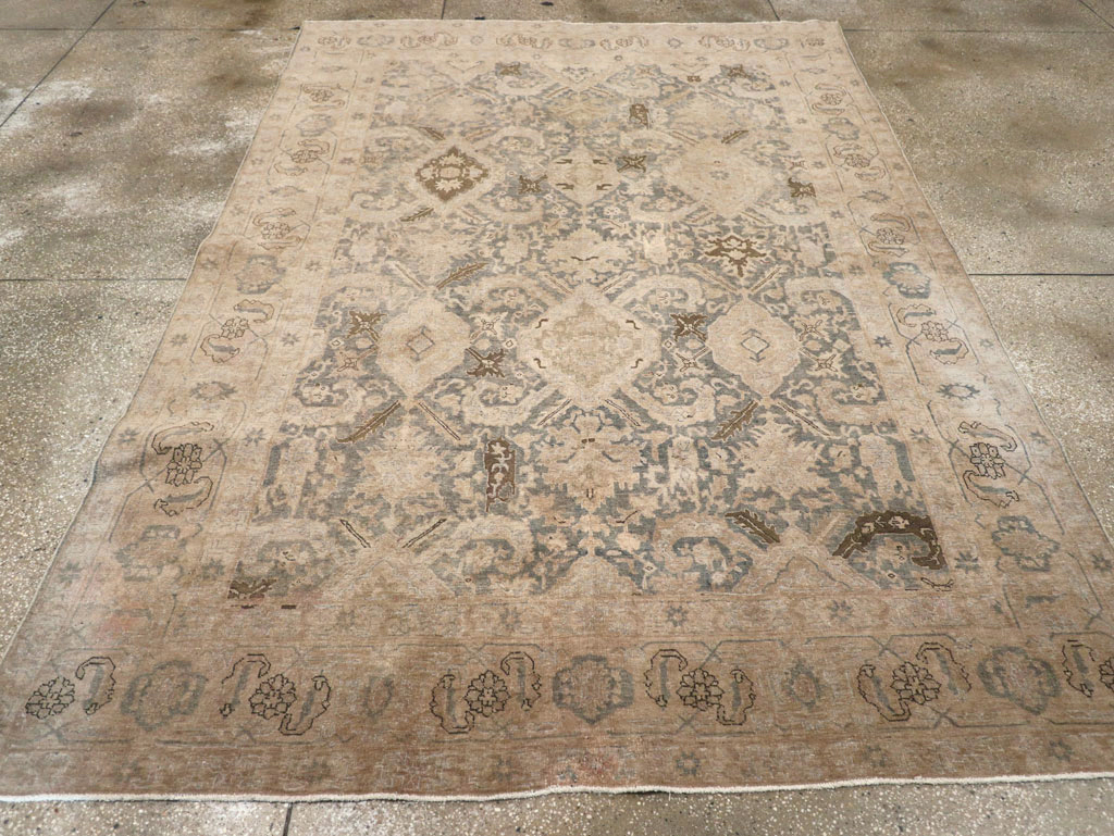 Antique Persian Tabriz Small Room Size Carpet, No.31167 - Gss