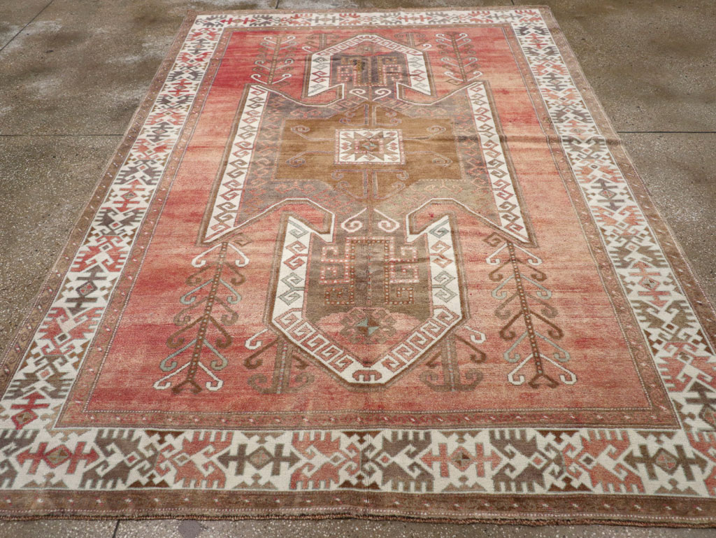 Vintage Turkish Anatolian Small Room Size Carpet, No.31168 - Gss