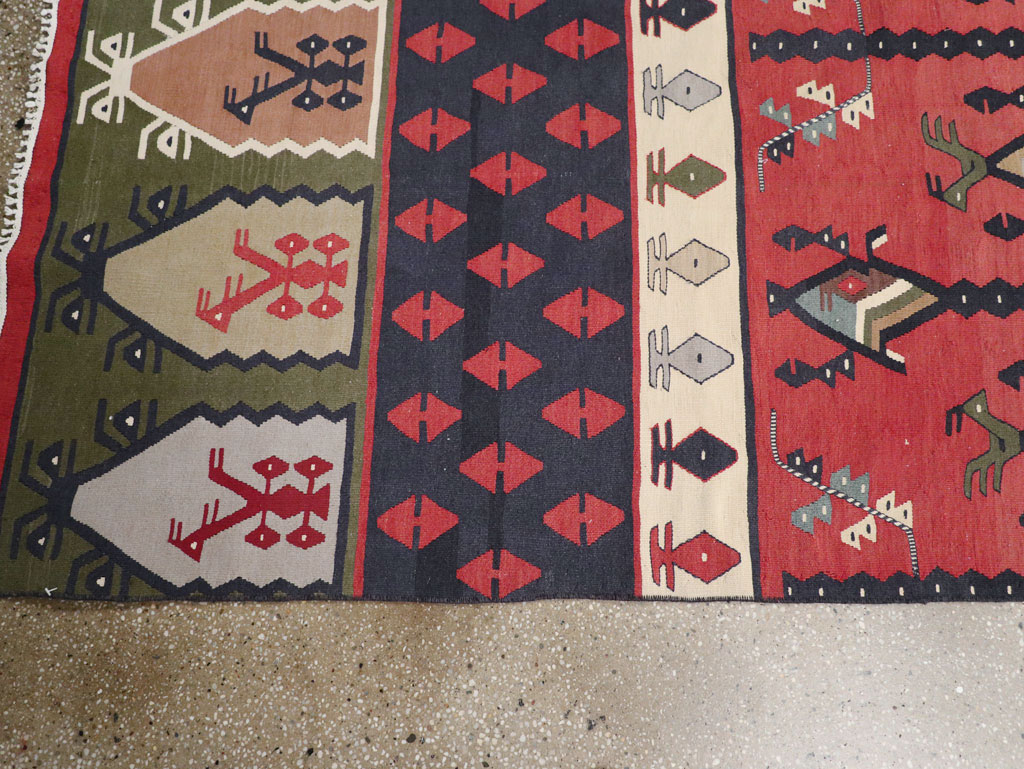 Vintage Turkish Sarkoy Kilim Long Runner, No.31169 - Gss