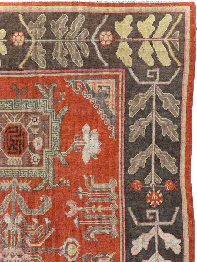 Antique East Turkestan Khotan Carpet, No.31173 - Gss