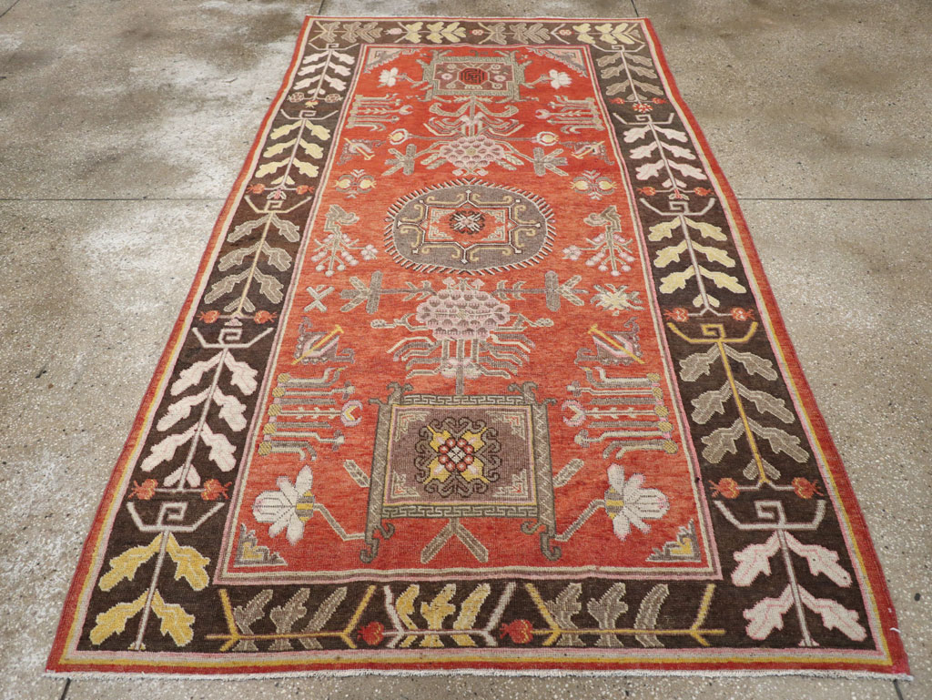 Antique East Turkestan Khotan Carpet, No.31173 - Gss