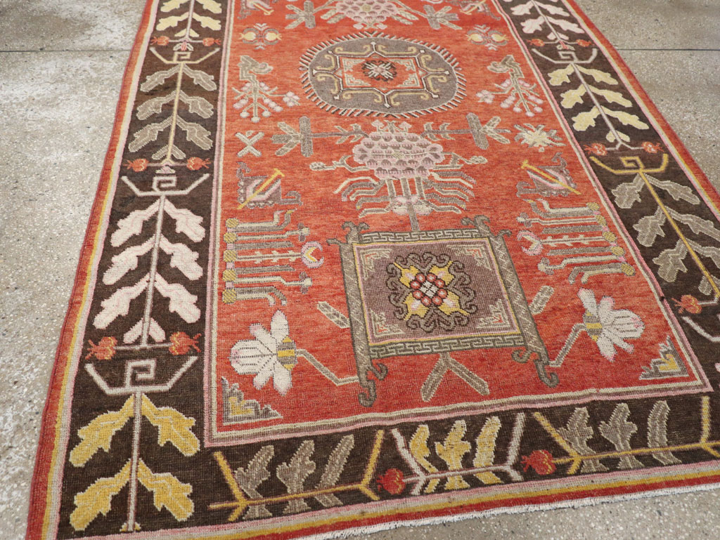 Antique East Turkestan Khotan Carpet, No.31173 - Gss