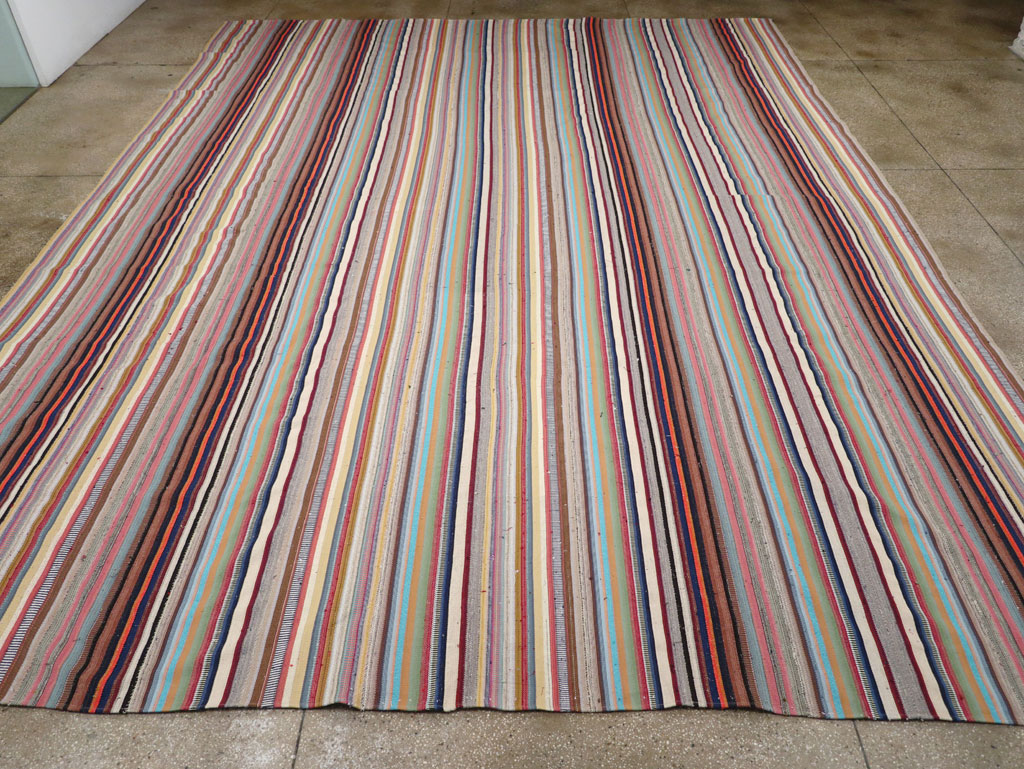 Contemporary Turkish Flatweave Kilim Large Carpet, No.31182 - Gss