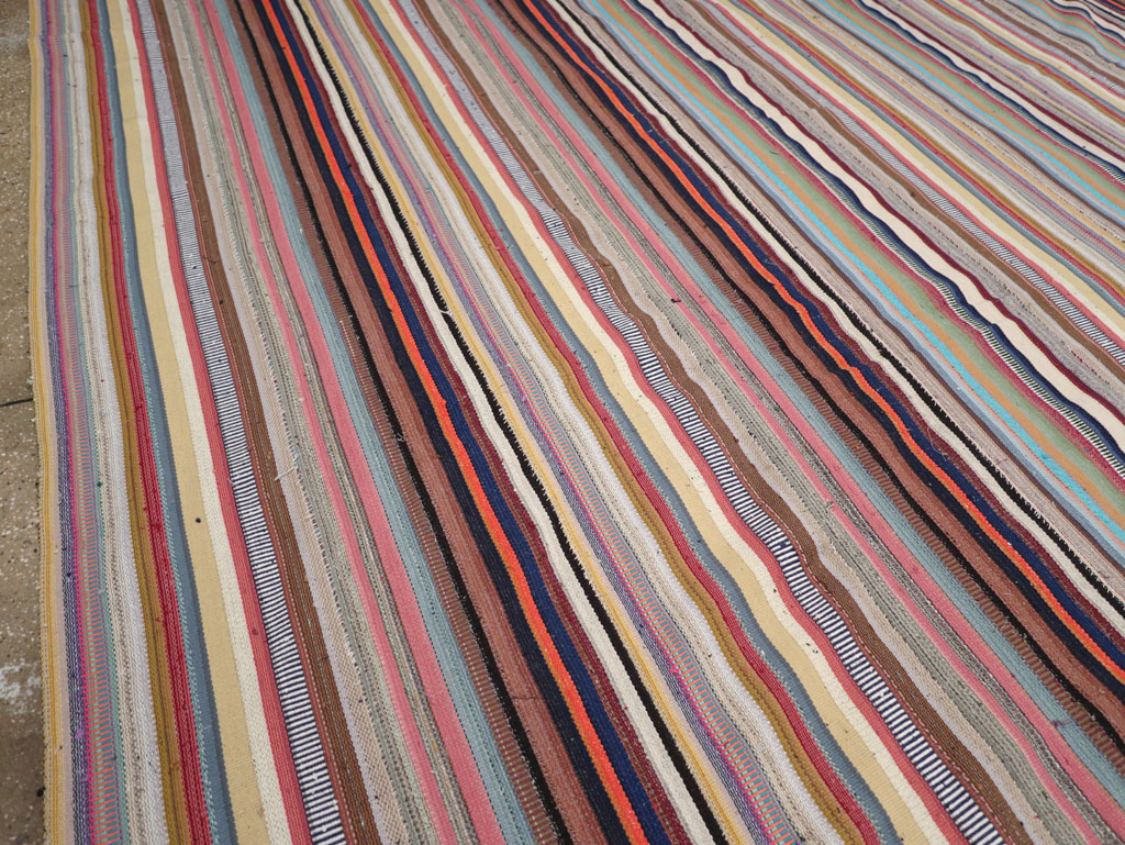 Contemporary Turkish Flatweave Kilim Large Carpet, No.31182 - Gss