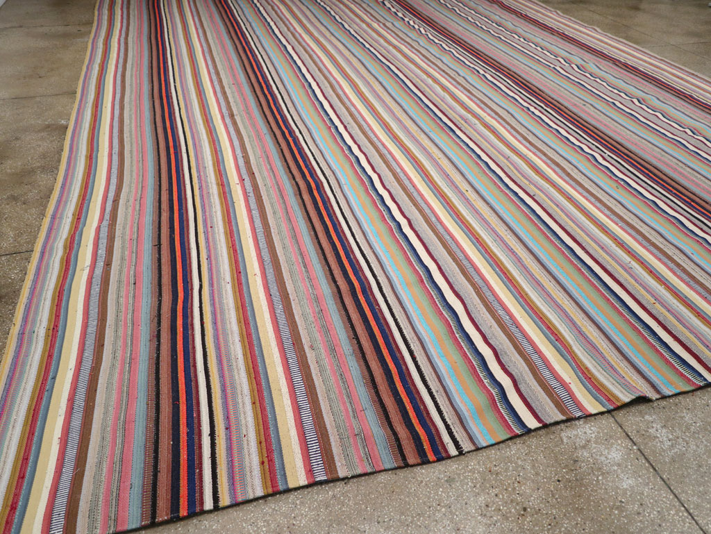 Contemporary Turkish Flatweave Kilim Large Carpet, No.31182 - Gss