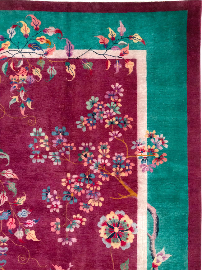 Vintage Chinese Art Deco Room Size Carpet, No.31185 - Gss