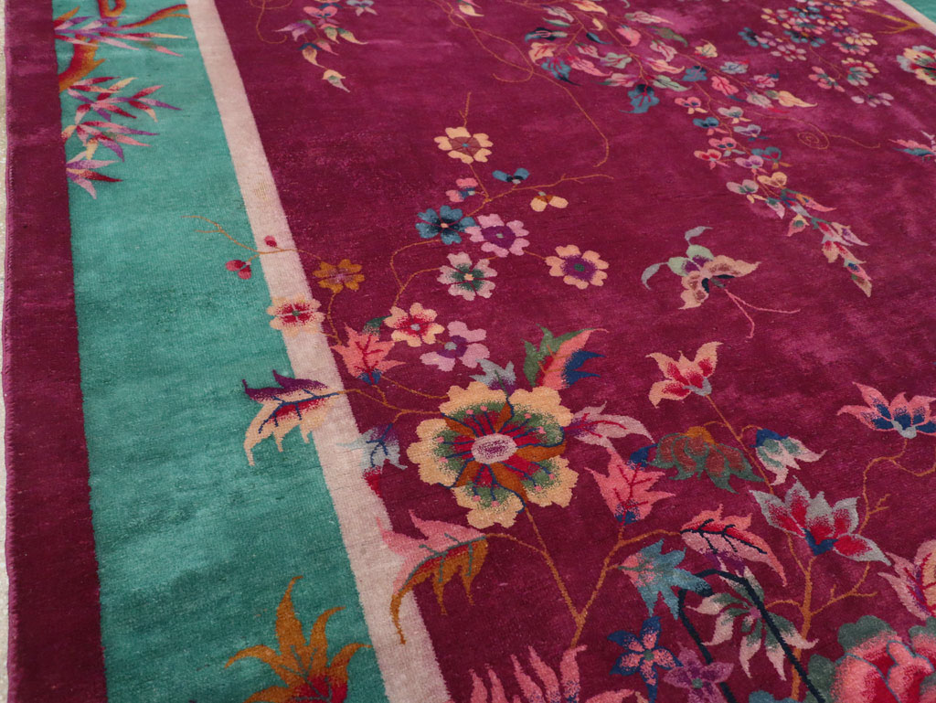 Vintage Chinese Art Deco Room Size Carpet, No.31185 - Gss