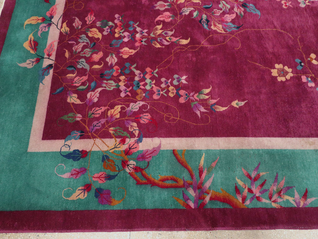 Vintage Chinese Art Deco Room Size Carpet, No.31185 - Gss