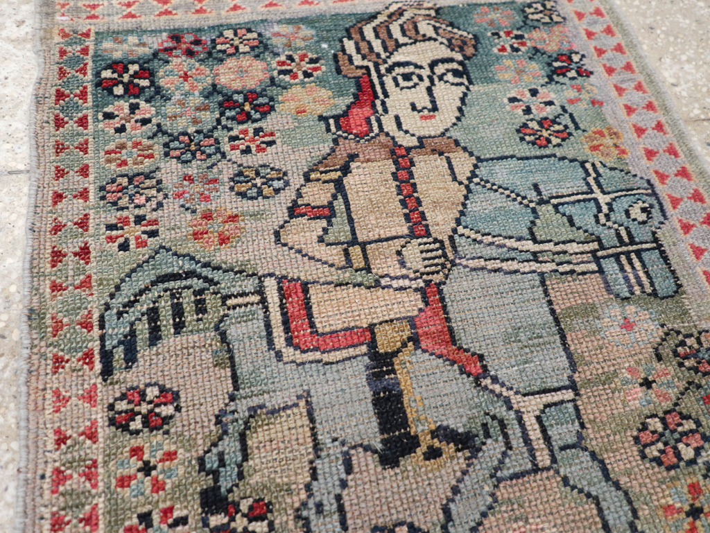 Antique Persian Malayer Pictorial Rug (Pair: 2 of 2), No.31187 - Gss