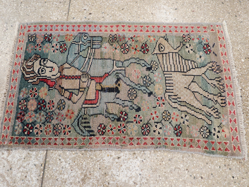 Antique Persian Malayer Pictorial Rug (Pair: 2 of 2), No.31187 - Gss