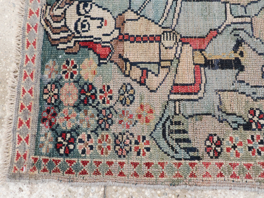 Antique Persian Malayer Pictorial Rug (Pair: 2 of 2), No.31187 - Gss