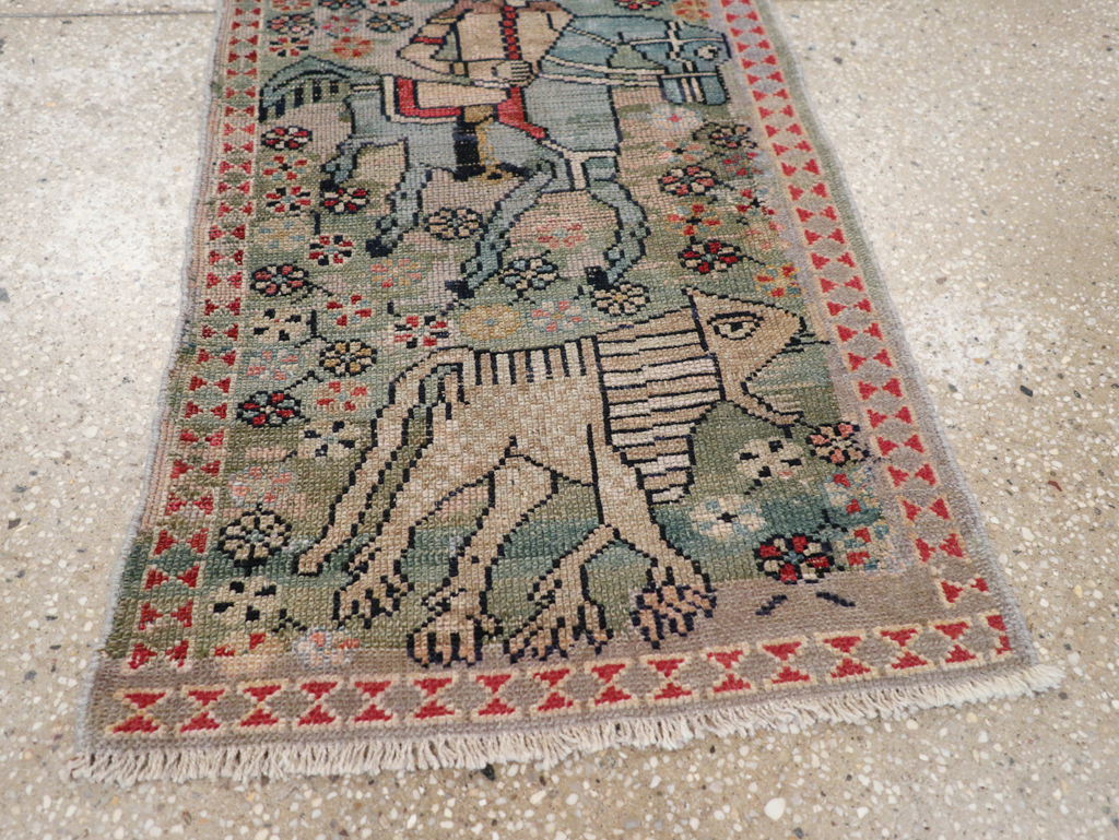 Antique Persian Malayer Pictorial Rug (Pair: 2 of 2), No.31187 - Gss