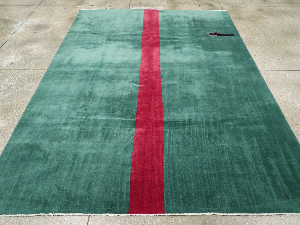 Vintage Turkish Art Deco Style Carpet, No.31189 - Gss