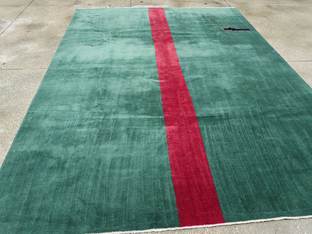 Vintage Turkish Art Deco Style Carpet, No.31189 - Gss