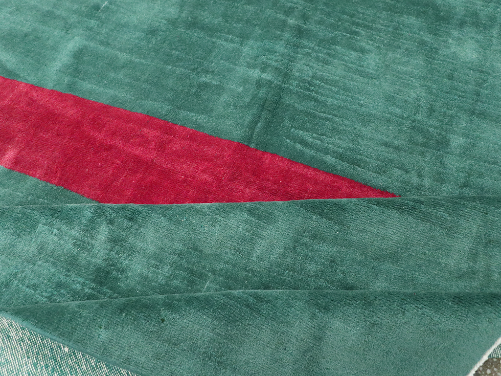 Vintage Turkish Art Deco Style Carpet, No.31189 - Gss