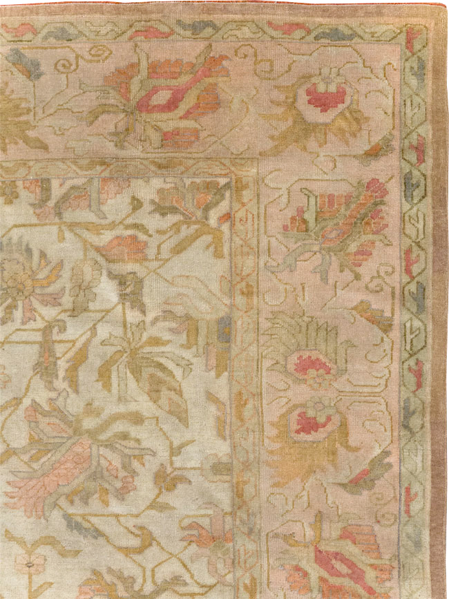 Antique Turkish Oushak Room Size Carpet, No.31192 - Gss