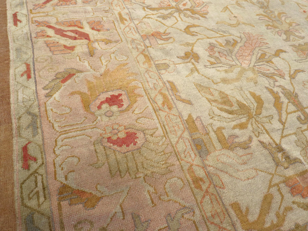 Antique Turkish Oushak Room Size Carpet, No.31192 - Gss