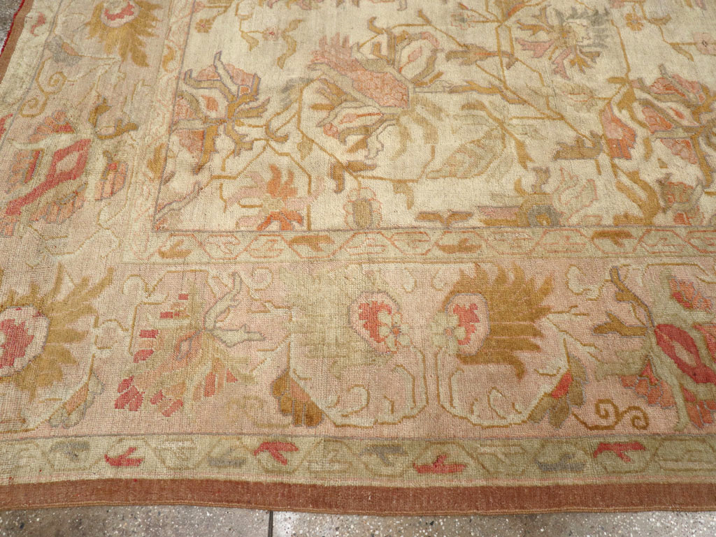 Antique Turkish Oushak Room Size Carpet, No.31192 - Gss