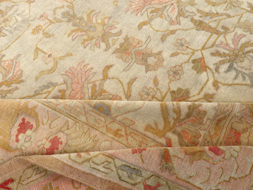 Antique Turkish Oushak Room Size Carpet, No.31192 - Gss