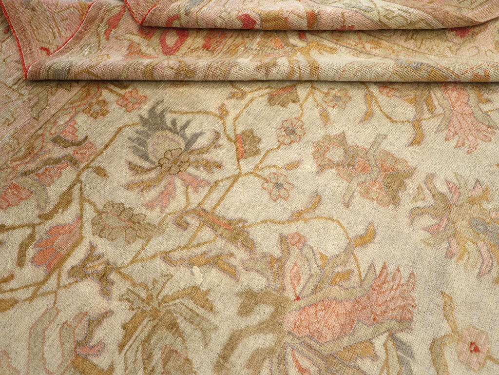 Antique Turkish Oushak Room Size Carpet, No.31192 - Gss