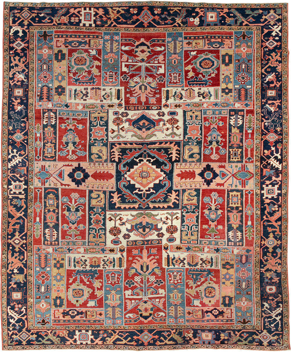 Antique Persian Heriz Room Size Carpet, No.31196 - Gss