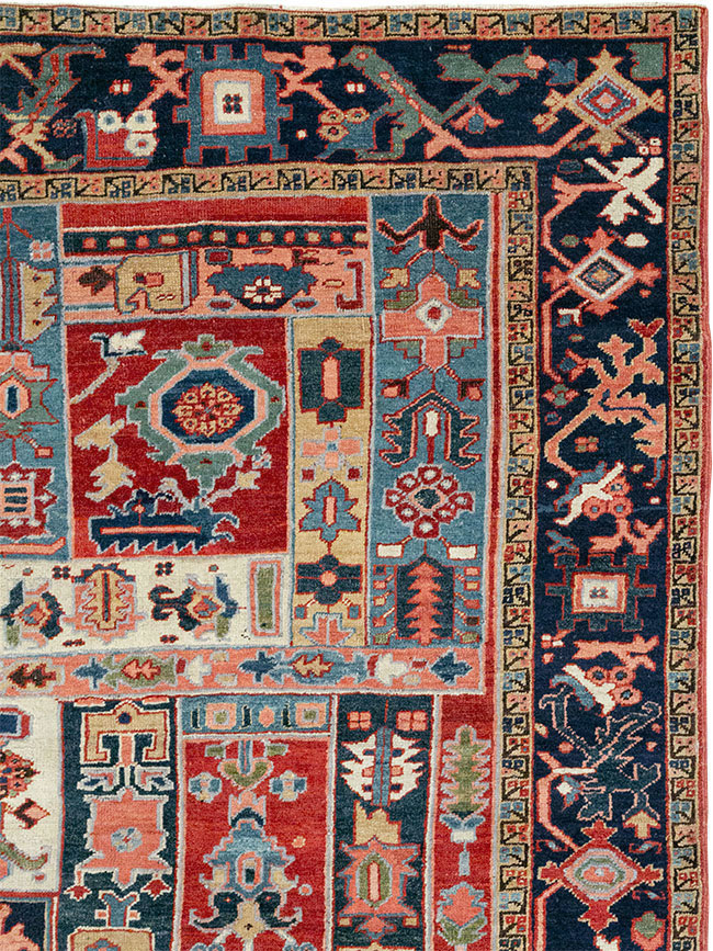 Antique Persian Heriz Room Size Carpet, No.31196 - Gss