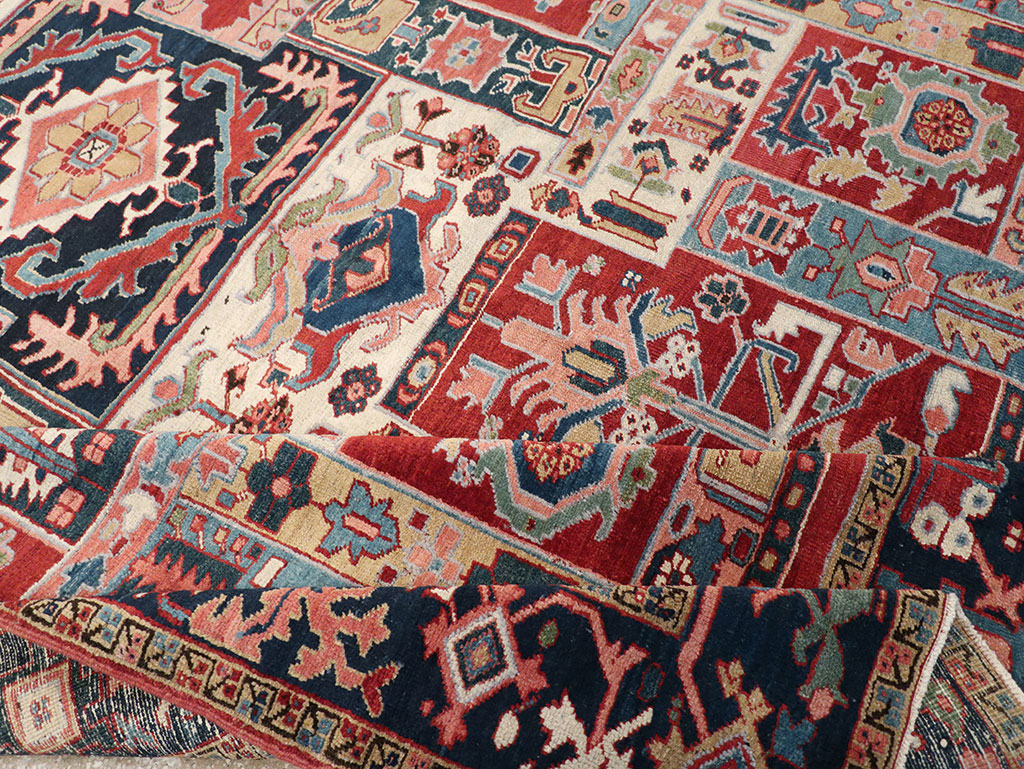 Antique Persian Heriz Room Size Carpet, No.31196 - Gss