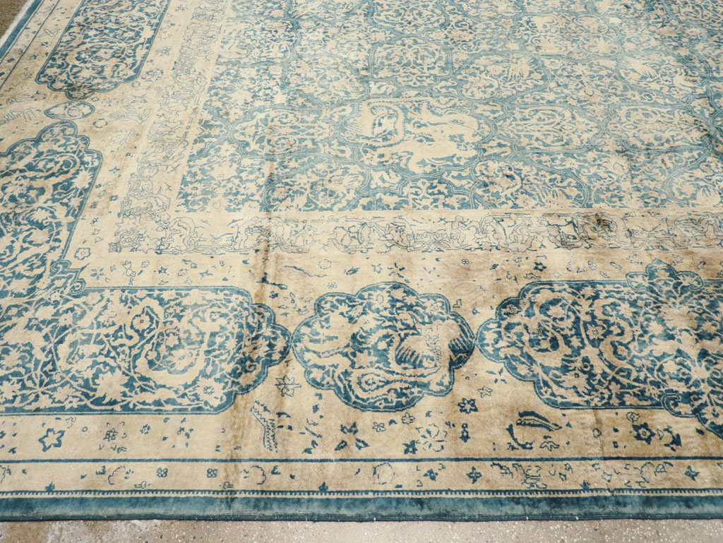 Antique Indian Lahore Large Square Carpet, No.31197 - Gss