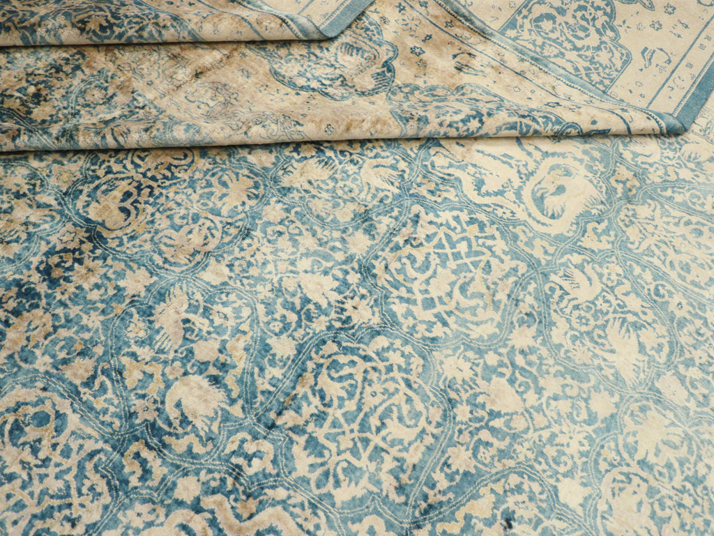 Antique Indian Lahore Large Square Carpet, No.31197 - Gss