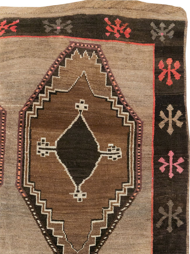 Vintage Turkish Anatolian Tribal Small Room Size Carpet, No.31200 - Gss