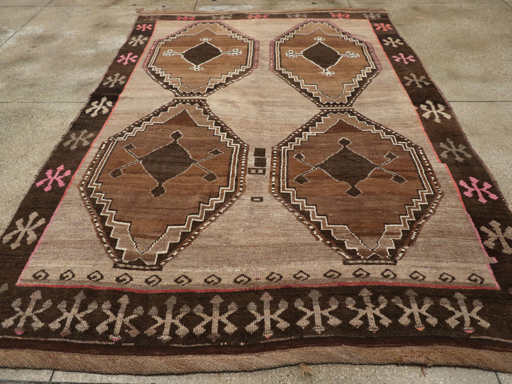 Vintage Turkish Anatolian Tribal Small Room Size Carpet, No.31200 - Gss