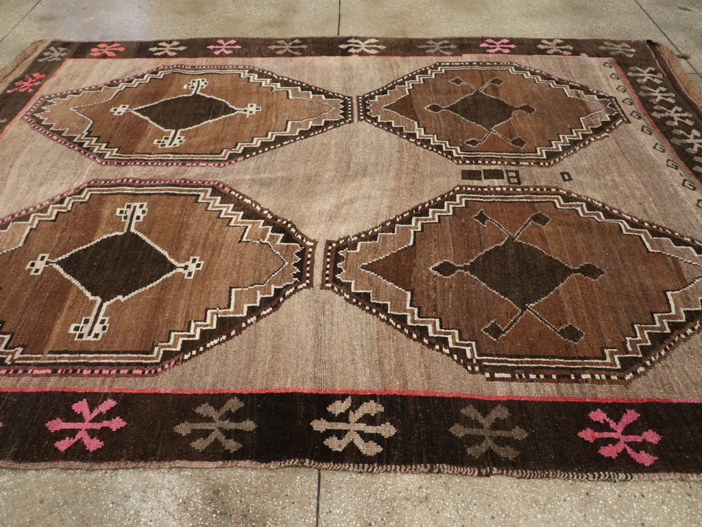 Vintage Turkish Anatolian Tribal Small Room Size Carpet, No.31200 - Gss