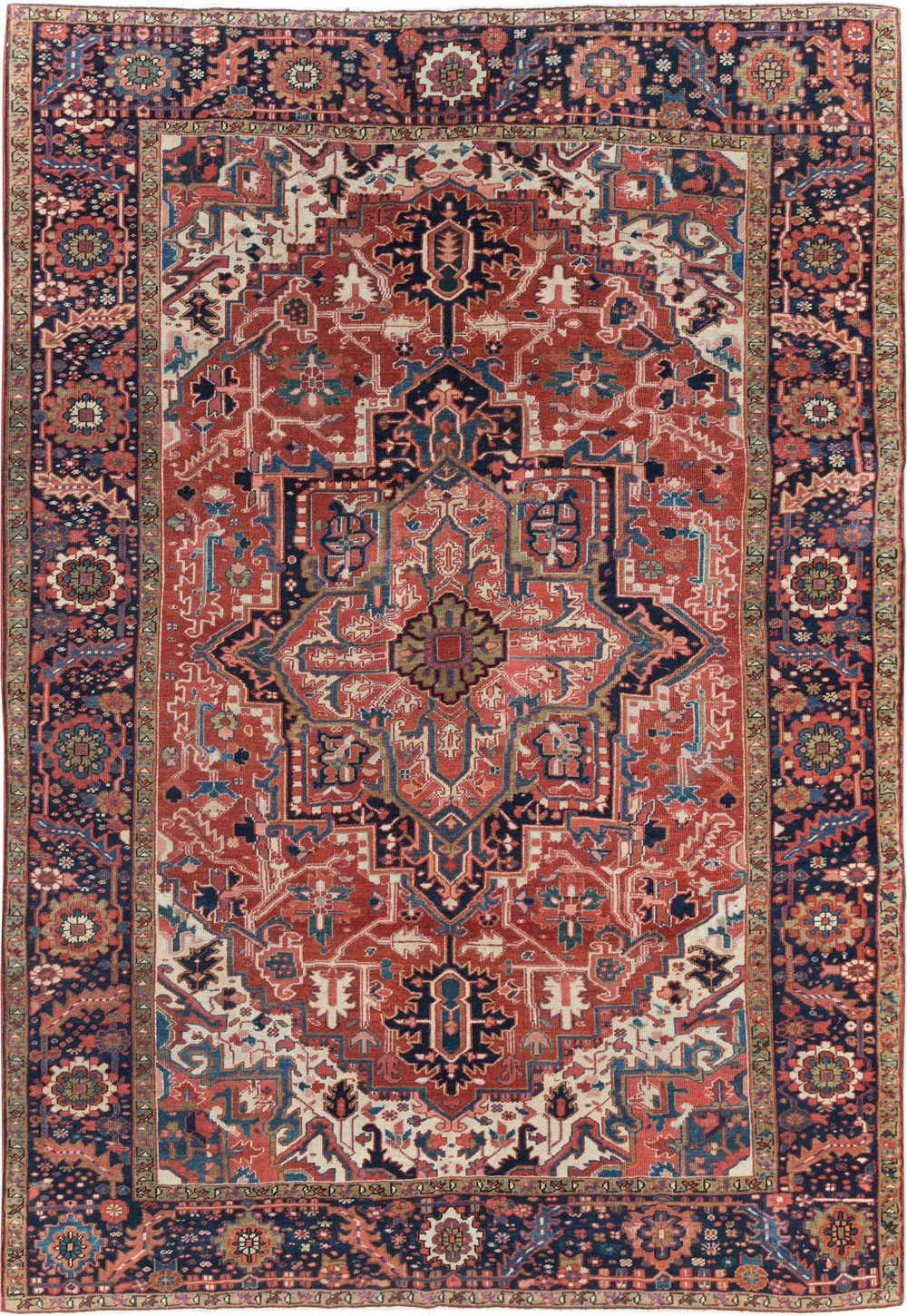 Antique Persian Heriz Room Size Carpet, No.31205 - Gss