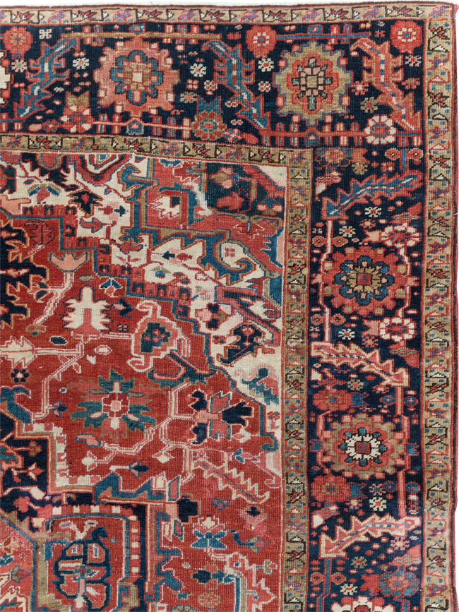 Antique Persian Heriz Room Size Carpet, No.31205 - Gss