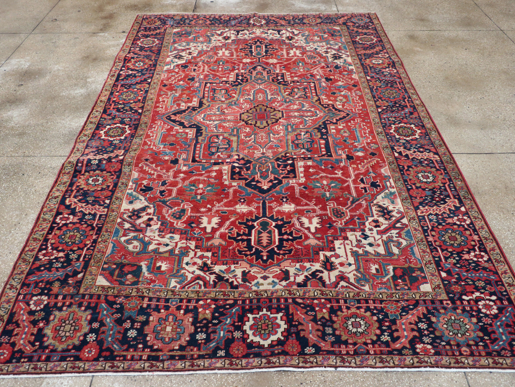 Antique Persian Heriz Room Size Carpet, No.31205 - Gss