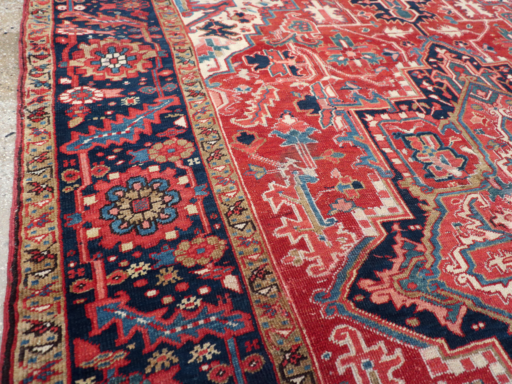 Antique Persian Heriz Room Size Carpet, No.31205 - Gss