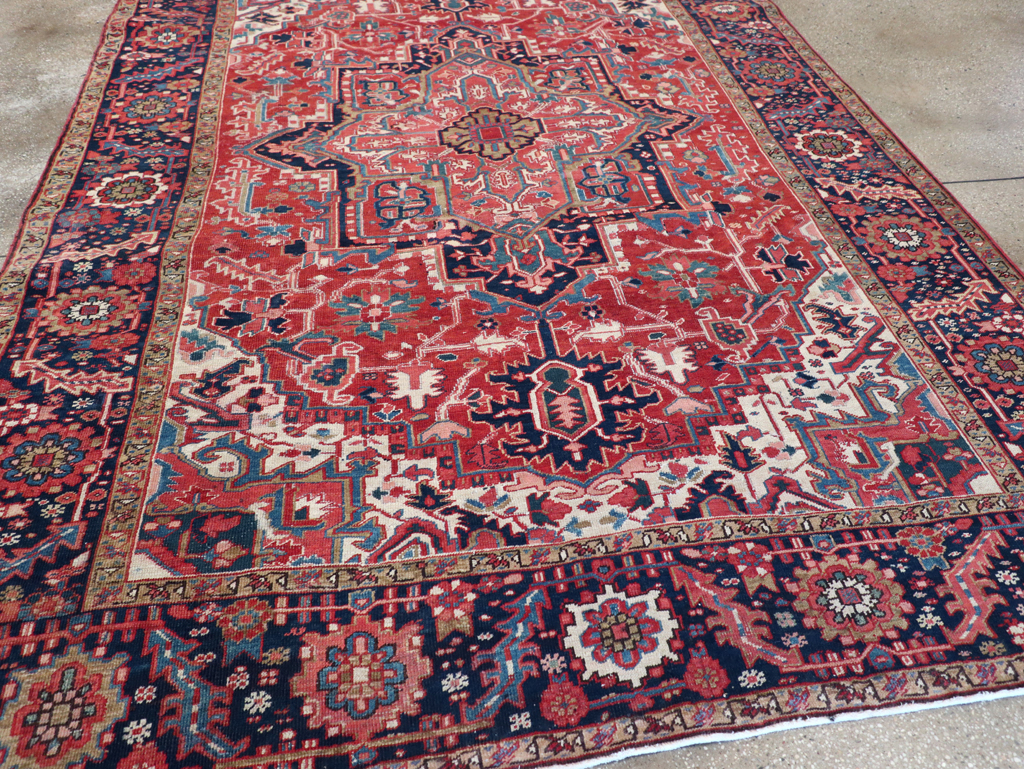 Antique Persian Heriz Room Size Carpet, No.31205 - Gss