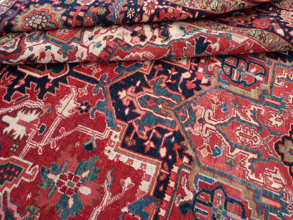 Antique Persian Heriz Room Size Carpet, No.31205 - Gss