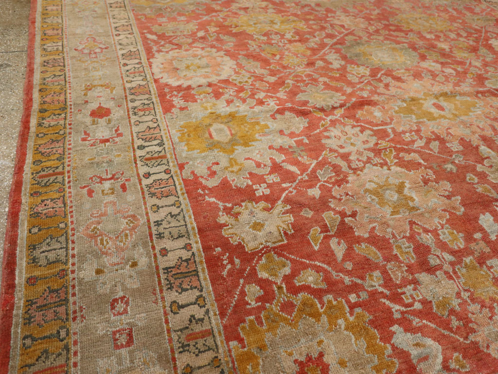 Antique Turkish Ghiordes Room Size Carpet, No.31206 - Gss