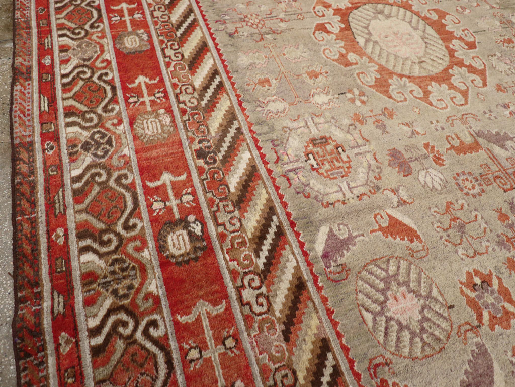 Antique East Turkestan Khotan Large Gallery Carpet, No.31209 - Gss