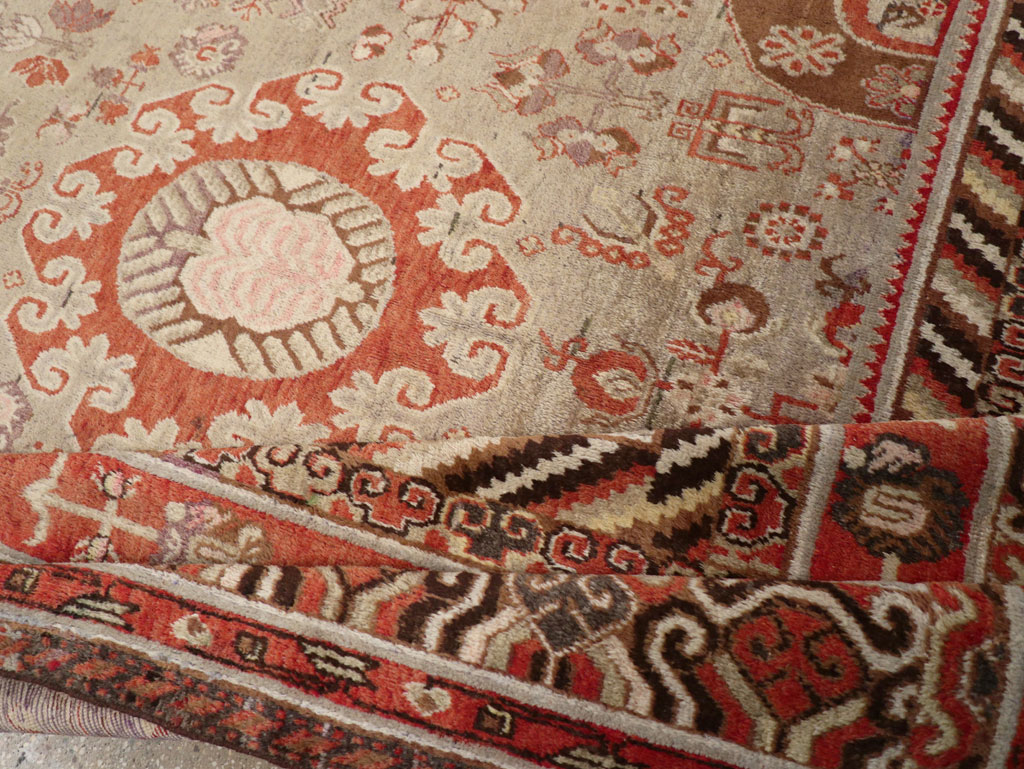 Antique East Turkestan Khotan Large Gallery Carpet, No.31209 - Gss