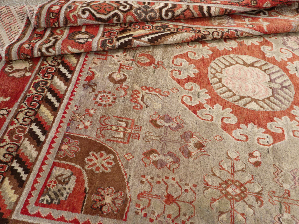 Antique East Turkestan Khotan Large Gallery Carpet, No.31209 - Gss