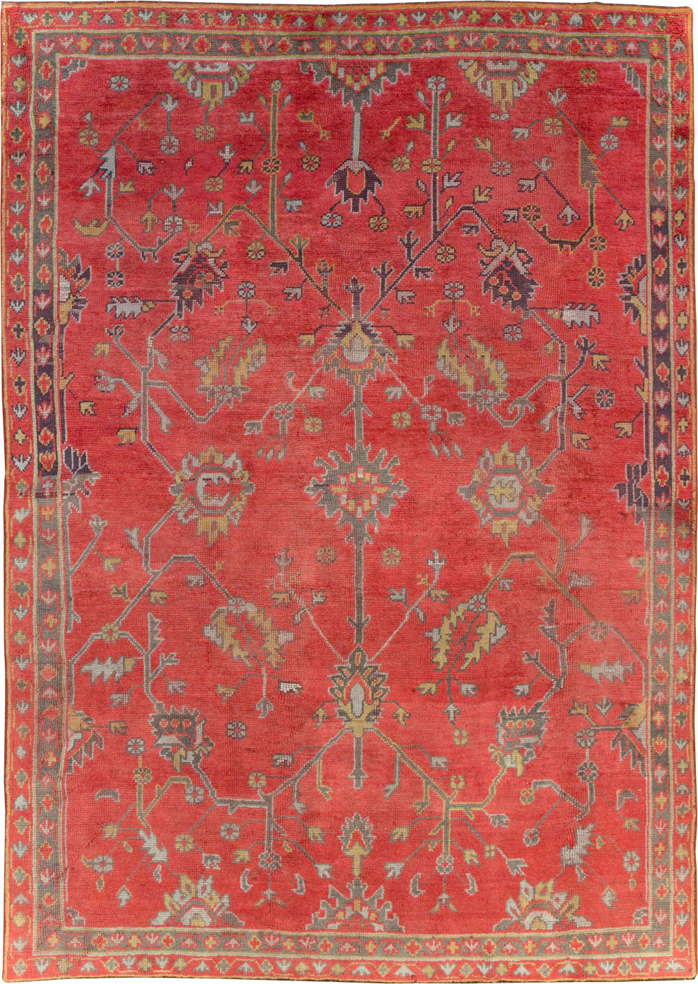 Antique Turkish Oushak Carpet, No.31212 - Gss