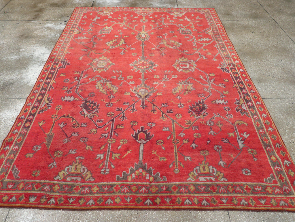 Antique Turkish Oushak Carpet, No.31212 - Gss