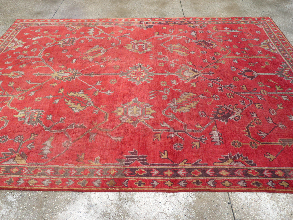 Antique Turkish Oushak Carpet, No.31212 - Gss