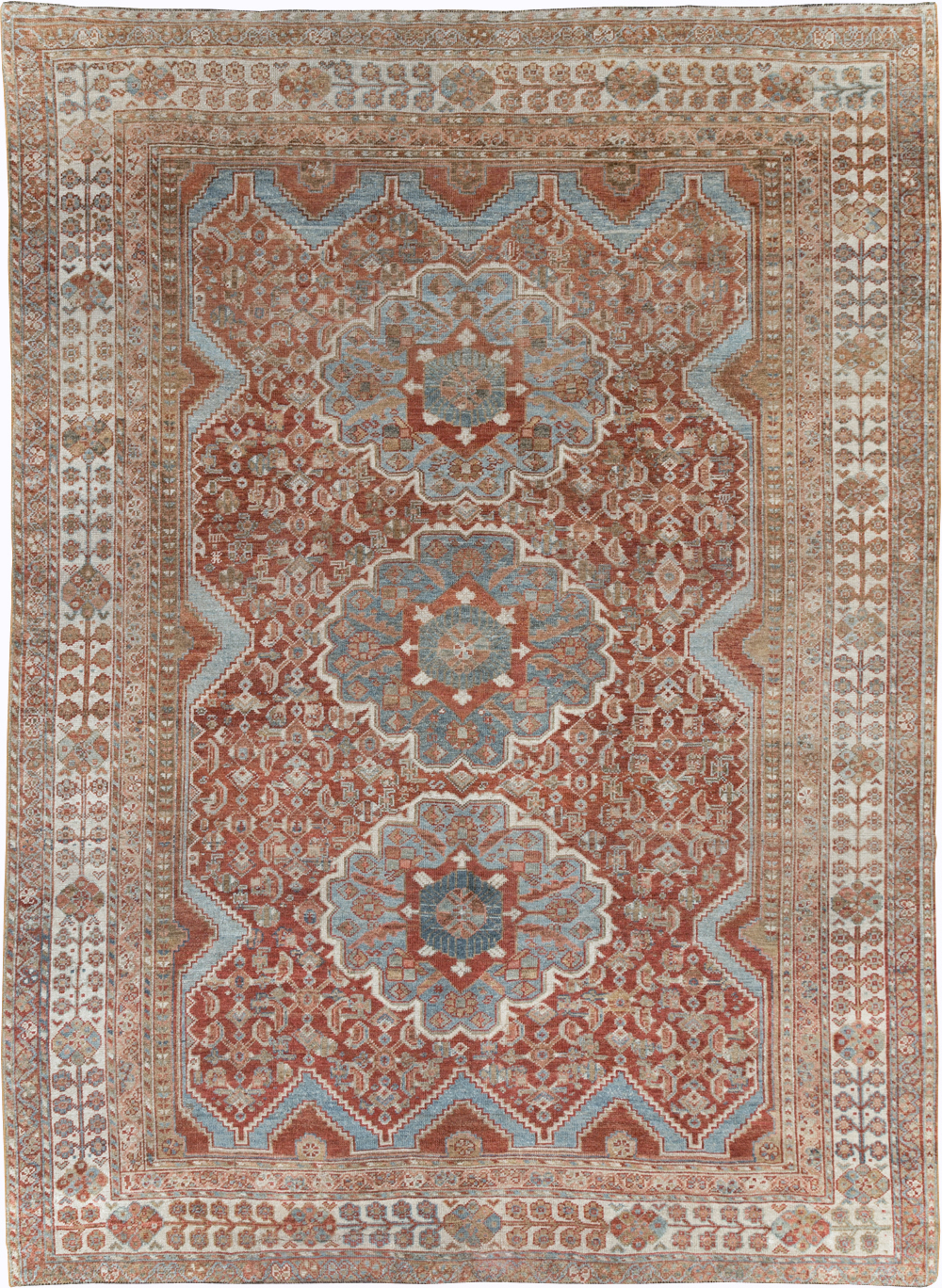 Antique Persian Shiraz Small Room Size Carpet, No.31215 - Gss