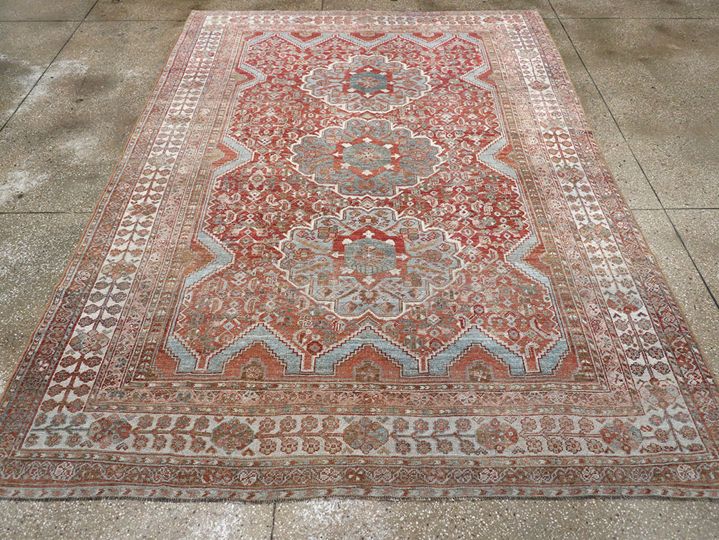 Antique Persian Shiraz Small Room Size Carpet, No.31215 - Gss
